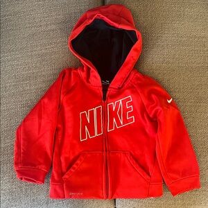 Nike Kids Bold Red Zip-Up Hoodie